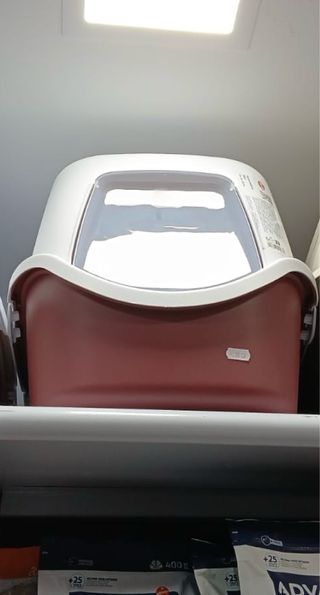 Arenero para gato con techo