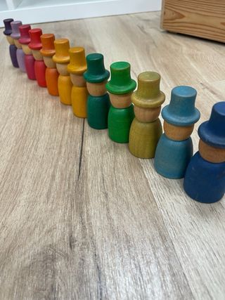 Nins Magos Arcoíris Grapat Madera + piezas mandala