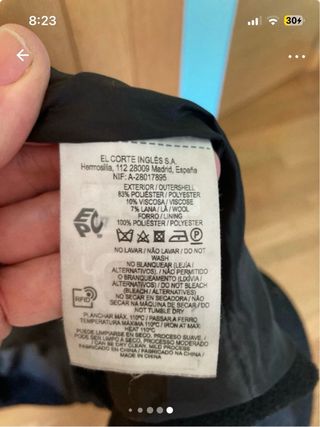 Abrigo juvenil paño negro