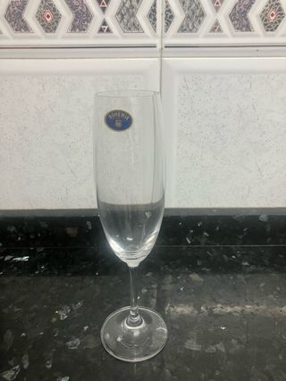 Copas Bohemia de Cristal Azul