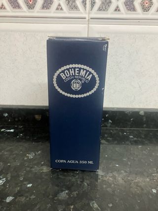 Copas Bohemia de Cristal Azul