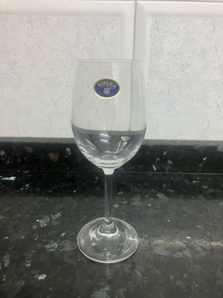 Copas Bohemia de Cristal Azul