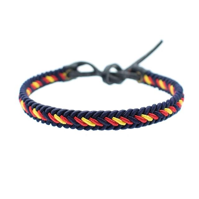 Pulsera hilo trenzado azul España