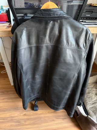 Cazadora Cuero Biker Milestone Talla L