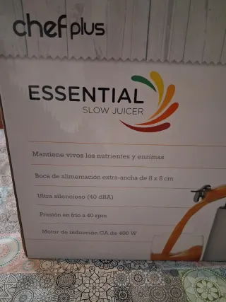 Licuadora Chefplus Essential Slow Juicer y recetas
