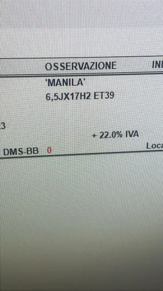 Set 4 Cerchi Manila 17 Volkswagen