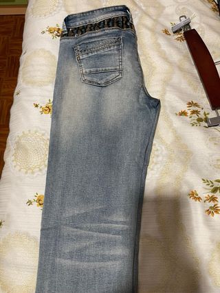 Pantalón vaquero Koroshi mujer azul