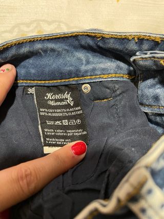 Pantalón vaquero Koroshi mujer azul