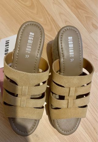 Cuñas esparto SLOWLOVE beige