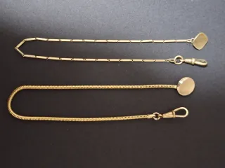 Catena per orologio in metallo dorato