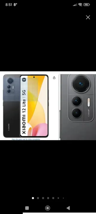 Xiaomi 12 Lite Dual 8GB de RAM+ 128GB Negro Nuevo