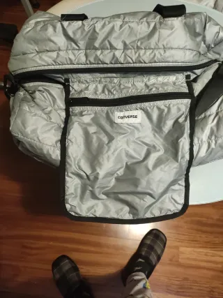 Bolsa de deporte Converse plateada