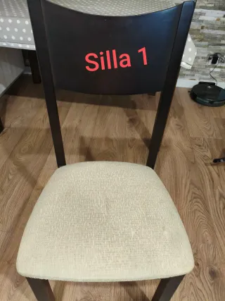 Mesa de comedor de madera + 6 sillas