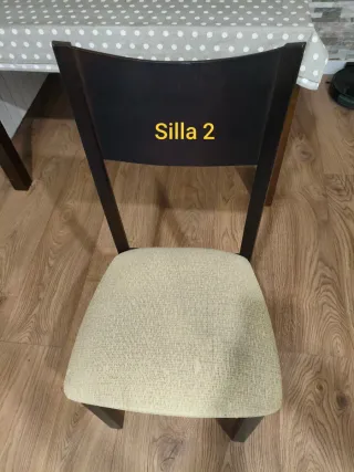 Mesa de comedor de madera + 6 sillas