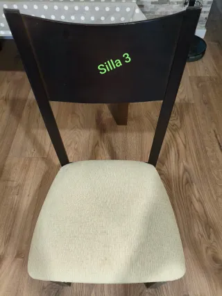 Mesa de comedor de madera + 6 sillas