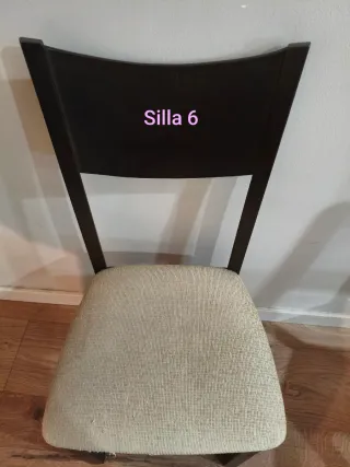 Mesa de comedor de madera + 6 sillas