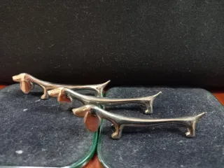 Lote 3 figuras tipo teckel