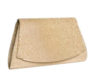Bolso de fiesta dorado con cadena