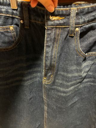 Gonna lunga in denim blu