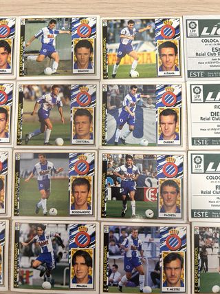 Lote 25 cromos Espanyol Liga 97 98