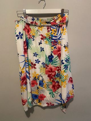 Falda larga estampada floral
