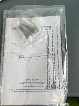 Campana de encastrar 90 cm nueva