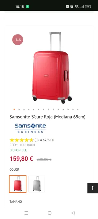 Maleta ruedas Samsonite Rígida 69cm