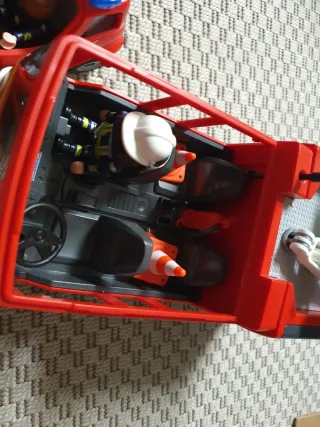 Camión y coche bomberos Playmobil