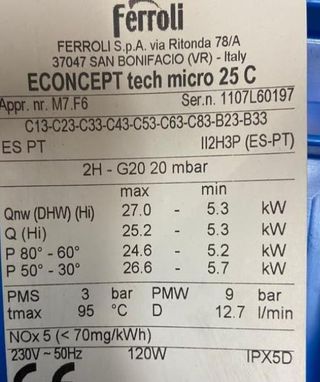 DESPIECE PARA CALDERA ECONCEPT TECH MICRO 25C
