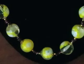 Collana granato e vetro Murano millefiori anni '60