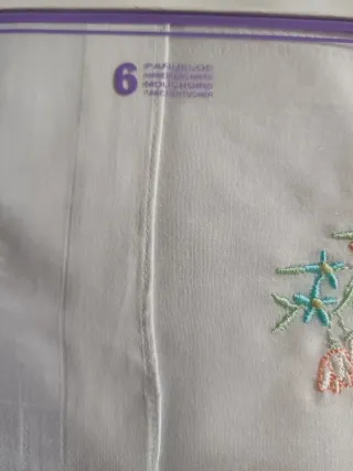 6 Pañuelos SRA bordados