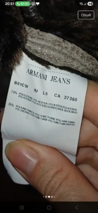 Montone similpelle Armani Jeans vintage