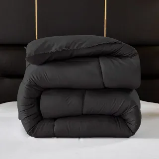 Edredón Cama individual 90/105 negro mide 160*220