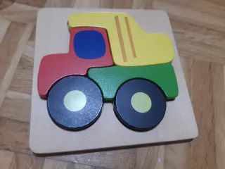 Dos juguetes de madera en muy huen estado. Puzzle