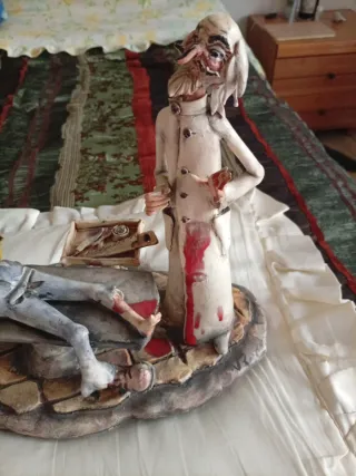 Statua Ceramica Capodimonte Dottore vintage