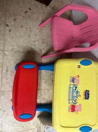 Lote Juguetes Niña: Cochecito, Piano, Cuna, trona,