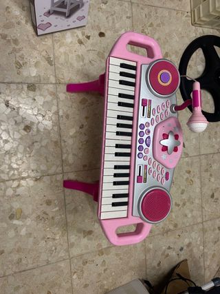 Lote Juguetes Niña: Cochecito, Piano, Cuna, trona,