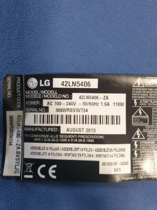 Placa Main TV LG 42LN5406