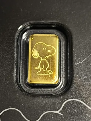 Moneta d'Oro 24K 75 Anni di Snoopy