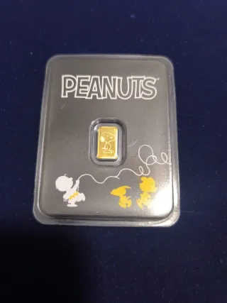 Moneta d'Oro 24K 75 Anni di Snoopy