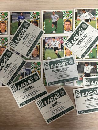 Lote 28 cromos fútbol Liga 97-98 Racing