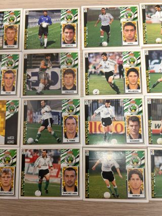 Lote 28 cromos fútbol Liga 97-98 Racing