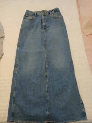 Falda vaquera larga Zara