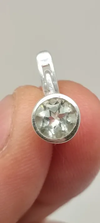 Pendientes de Plata y Prasiolita.