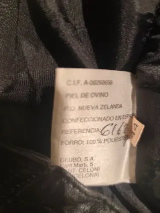 Pantalón de piel auténtica talla 44