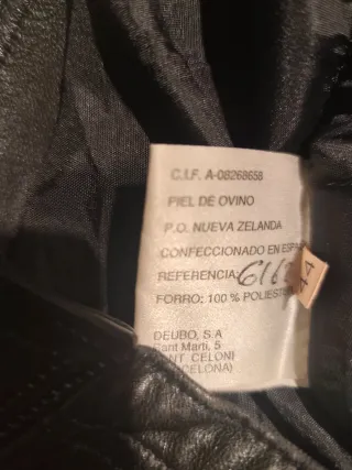 Pantalón de piel auténtica talla 44
