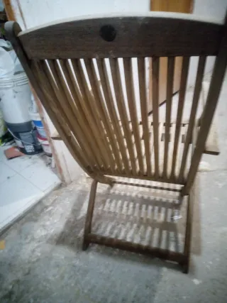 Silla de jardín de teca plegable