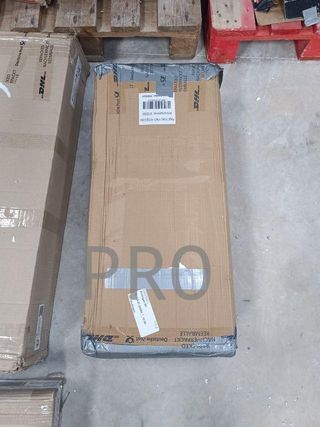 Librería de 4 niveles madera oscura con marco