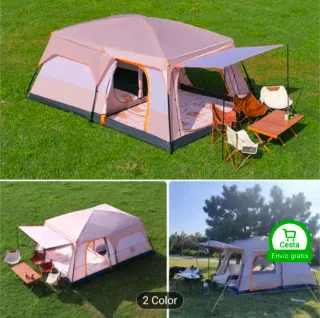 Tienda campaña beige 4-6 personas