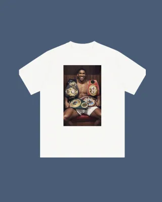 Camiseta Blanca Anthony Joshua Boxeo